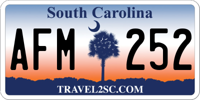 SC license plate AFM252