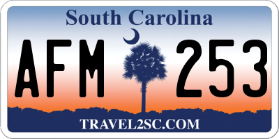 SC license plate AFM253