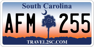 SC license plate AFM255