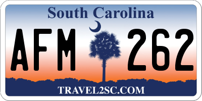 SC license plate AFM262