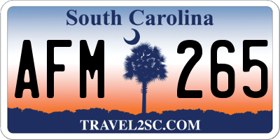 SC license plate AFM265