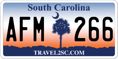 SC license plate AFM266