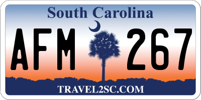 SC license plate AFM267