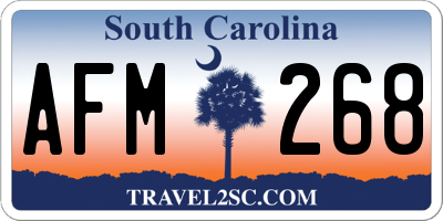 SC license plate AFM268