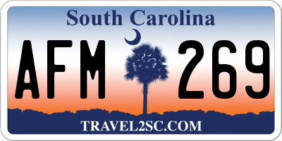 SC license plate AFM269