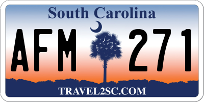 SC license plate AFM271