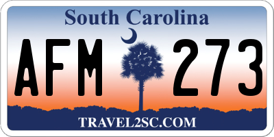 SC license plate AFM273