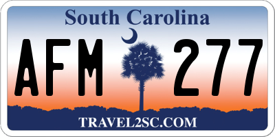 SC license plate AFM277