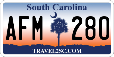 SC license plate AFM280