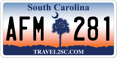 SC license plate AFM281