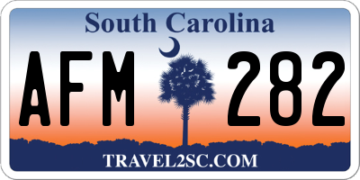 SC license plate AFM282