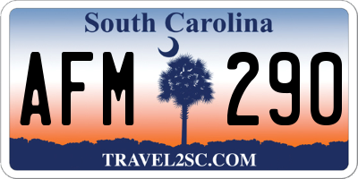 SC license plate AFM290