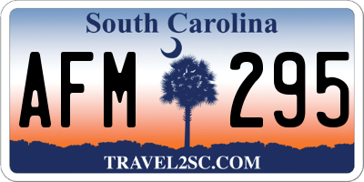 SC license plate AFM295
