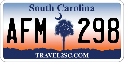 SC license plate AFM298