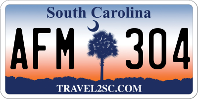 SC license plate AFM304
