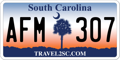 SC license plate AFM307