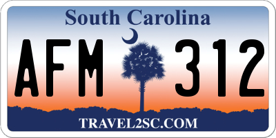 SC license plate AFM312