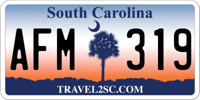 SC license plate AFM319