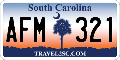 SC license plate AFM321