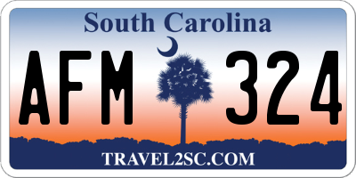 SC license plate AFM324