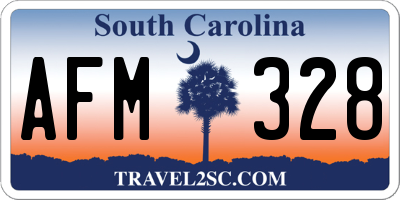 SC license plate AFM328