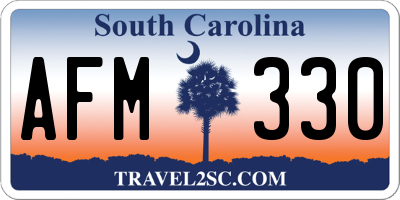 SC license plate AFM330