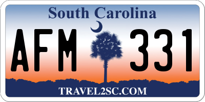 SC license plate AFM331