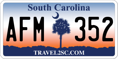 SC license plate AFM352