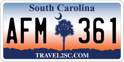 SC license plate AFM361