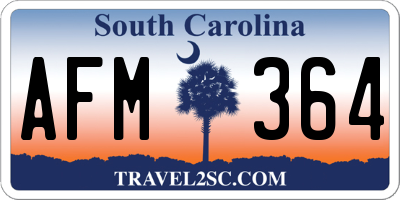 SC license plate AFM364
