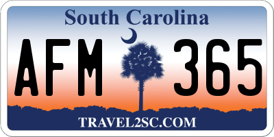 SC license plate AFM365