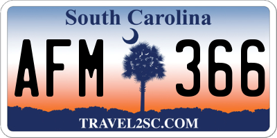SC license plate AFM366