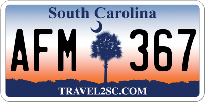 SC license plate AFM367