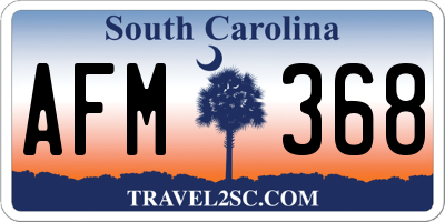 SC license plate AFM368
