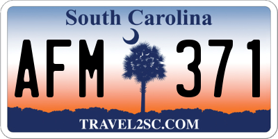 SC license plate AFM371