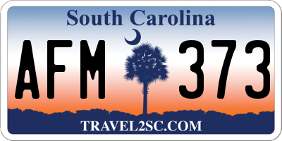 SC license plate AFM373