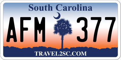 SC license plate AFM377