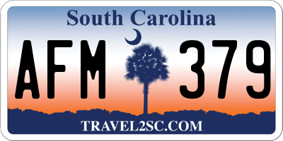 SC license plate AFM379