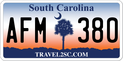 SC license plate AFM380