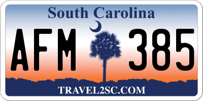 SC license plate AFM385