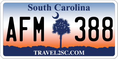 SC license plate AFM388