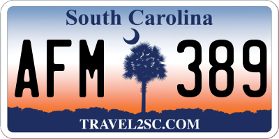 SC license plate AFM389