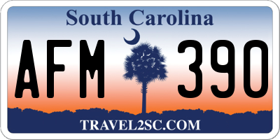 SC license plate AFM390