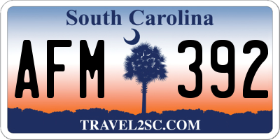 SC license plate AFM392