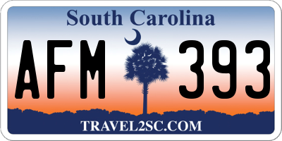SC license plate AFM393