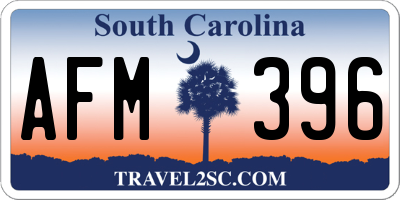 SC license plate AFM396