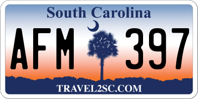 SC license plate AFM397
