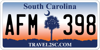 SC license plate AFM398