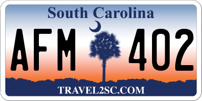 SC license plate AFM402