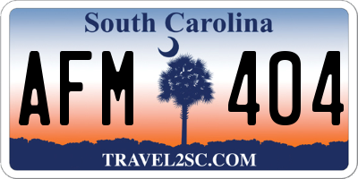 SC license plate AFM404